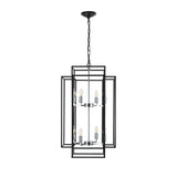 Obsidian Axis™ 8-Light Geometric Chandelier