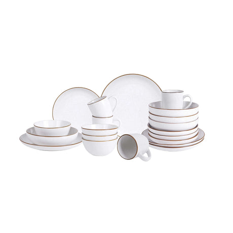 Luxury Reactive Glaze Matte White Ceramic Dinnerware Set