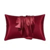 Wholesale Professional Luxury Super Soft Silky Pillow case Solid Color Silk Satin With Envelop Closure