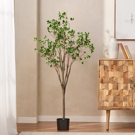 150CM Artificial Milan Leaf Green Potted Plant for Wedding Decoration Hanging Pot Plant for Thanksgiving Occasions