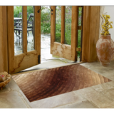 Taupe Brown Abstract Jacquard Shag Area Rug - 2' x 3'