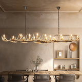 The Extended Lodge Linear 16-Light Resin Antler Chandelier