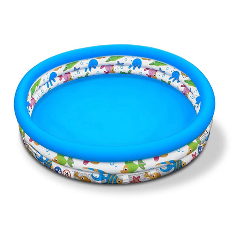 DB Large 48x10In Outdoor Inflatable Swimming Pool Foldable Pump-Type Ball Pool with Sea Logo for 2 Kids and Family Use Julia M LifeStyles