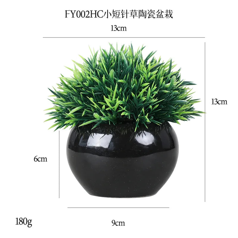 DS  Artificial Plants Potted Greenery Green Grass Plastic Faux Topiary Shrubs for Bathroom Home Kitchen Office Farmhouse Decor Julia M LifeStyles