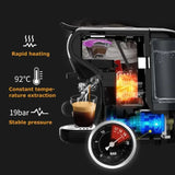 Hebrew 4 in 1 Multiple Capsule Coffee Maker | Hot & Cold Milk Foaming Frother - Julia M LifeStyles