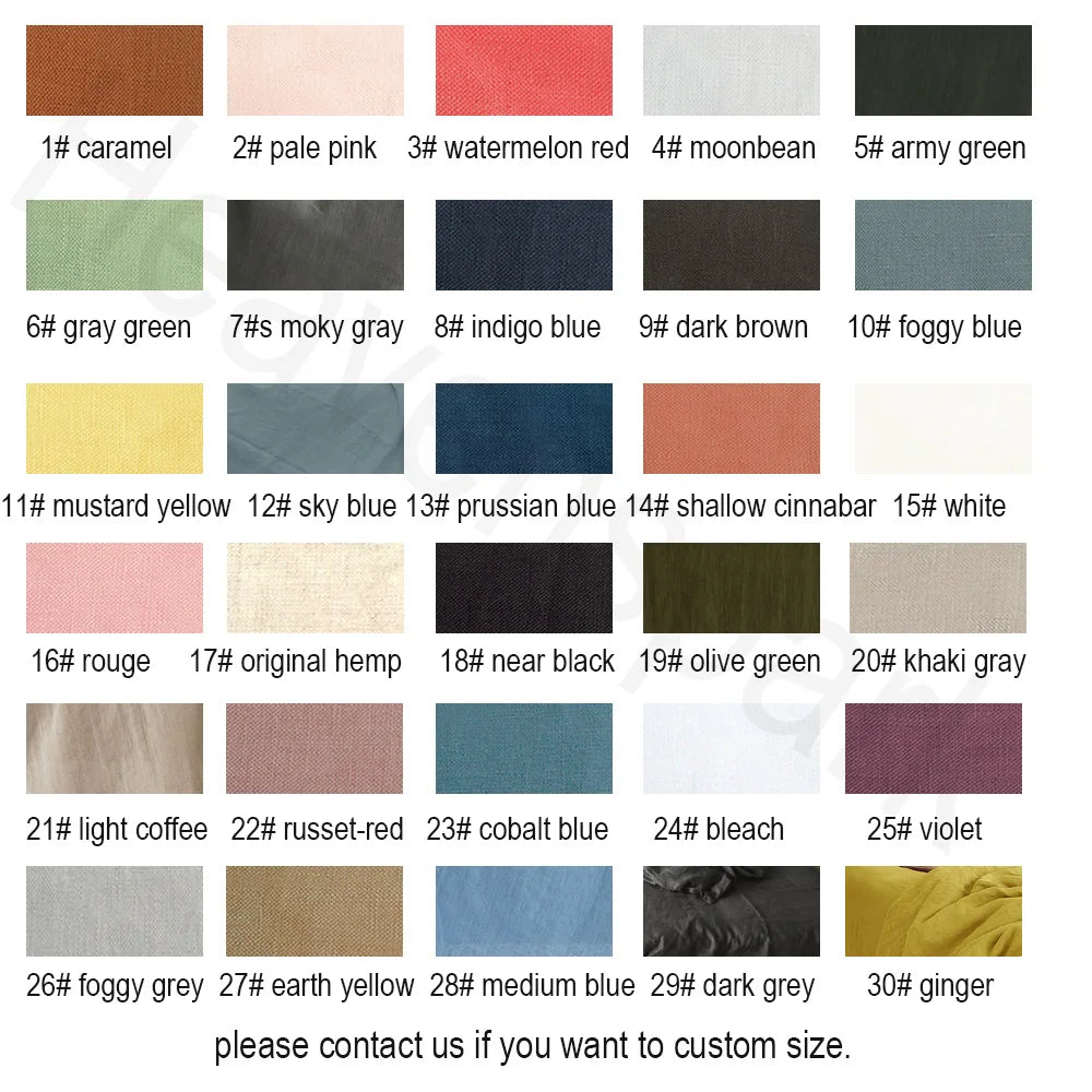 Washed Linen Duvet Cover Set with Pillowcases