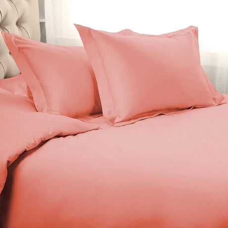 HMS Dusty Rose 1500 Thread Count King Cotton Blend Washable Duvet Cover Set