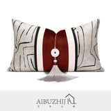 AIBUZHIJIA Luxury Safety Buckle Decoration Tassel Pendant Sofa Cushion Cover Decorative Pillow Case for Home Decor