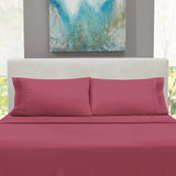 RTS Wholesale Hotel Luxury Solid 3/4 Pcs Bed Sheets 100% Double Brushed Polyester Soft Sheet Sets Bedding Bed Sheet Set