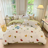 Luxury 100% Cotton Microfiber Twill Bedding Set - Four-Piece Duvet Cover&Sheet Set