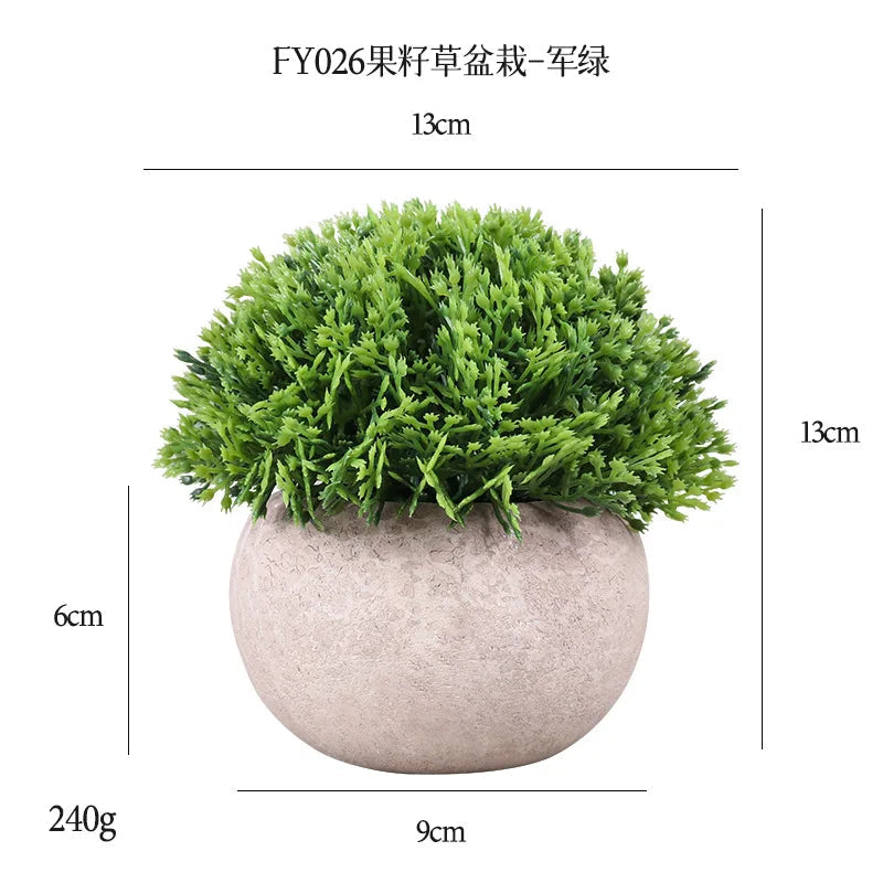 DS  Artificial Plants Potted Greenery Green Grass Plastic Faux Topiary Shrubs for Bathroom Home Kitchen Office Farmhouse Decor Julia M LifeStyles
