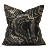 New Style Cushion Cover 50x50 Art Design Black Pillowcase Modern Black Luxury Pillow Covers 18x18 20x20 Inches