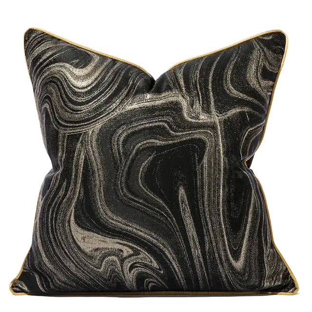 New Style Cushion Cover 50x50 Art Design Black Pillowcase Modern Black Luxury Pillow Covers 18x18 20x20 Inches Julia M LifeStyles