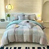 Luxury 100% Cotton Microfiber Twill Bedding Set - Four-Piece Duvet Cover&Sheet Set