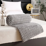 Turtle Shell Pattern Knitted Fleece Throw Blanket 100% Polyester Comfortable Luxury Modern Home Bedding for Travel All-Season