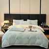 4kg Simple Style Three-dimensional Carved Milk Velvet Polyester-Filled Four-Piece Set for Fall Season Julia M LifeStyles