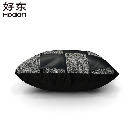 HODON Modern Minimalist, Luxurious, High-end Black and White Spliced Chenille Woven Texture Sofa Pillowcase
