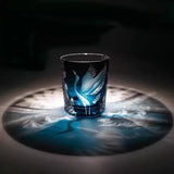 Japanese Hand Engraved Pine Crane Edo Kiriko Crystal High Quality Reusable Shot Glass Wine Brandy Snifter