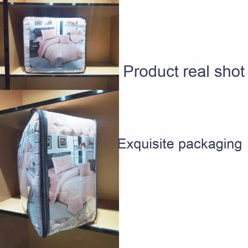 Light Luxury Rabbit Fur Plush 4-Piece Winter Set Julia M LifeStyles