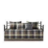 Reversible Plaid Daybed Cover Set - 8 Pieces, Solid Cotton, Multiple Sizes