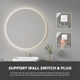 Dimmable Half Moon LED Smart Mirror with Anti-Fog Technology - Julia M LifeStyles