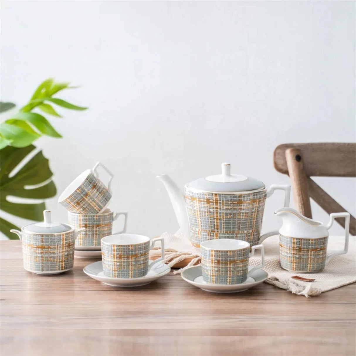 Elegant Bone China Coffee & Tea Set in Minimalist Design Julia M LifeStyles