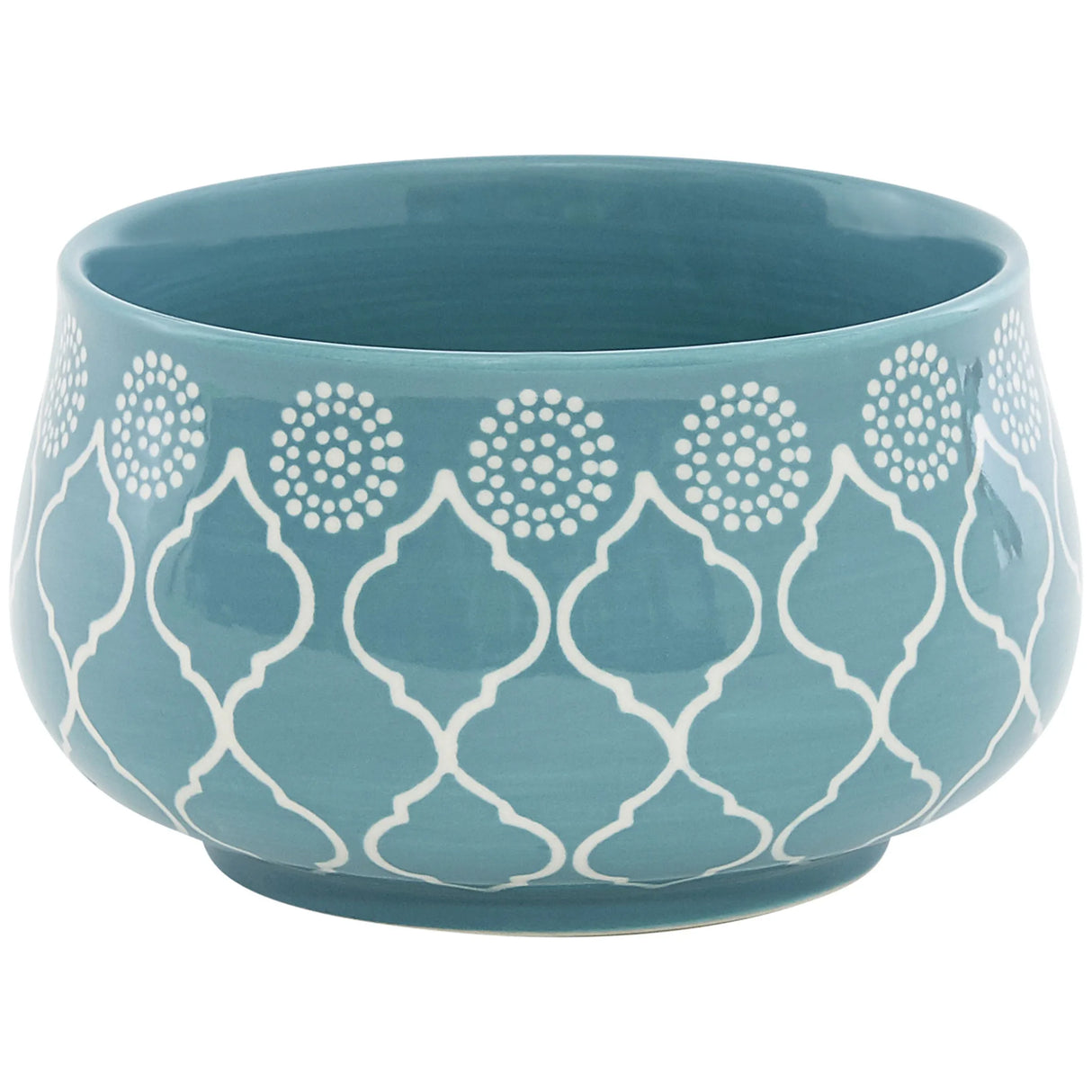 Turquoise Trellis 16-Piece Ceramic Dinnerware Set for Four