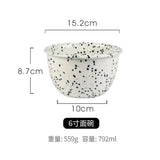 Japanese Style Retro Black White Spotted Ceramic Tableware Set - Julia M LifeStyles