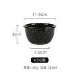 Japanese Style Retro Black White Spotted Ceramic Tableware Set - Julia M LifeStyles