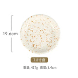 Japanese Style Ins Retro Irregular Black White Spotted Tableware High Aesthetic Value Ceramic Bowls Plates Sets Household Use - Julia M LifeStyles