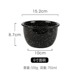 Japanese Style Ins Retro Irregular Black White Spotted Tableware High Aesthetic Value Ceramic Bowls Plates Sets Household Use - Julia M LifeStyles