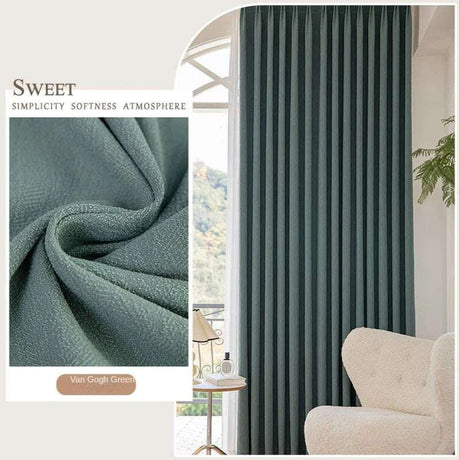 Japanese Style Blackout Chenille Curtain -Tape for Hooks processing Japanese Style Blackout Chenille Curtain -Tape for Hooks processing 1005005096194492-A-W150xH270cm 1Piece-Tape For Hooks Curtains 91