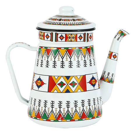 Julia M Enamel Coffee Pot 1.1L - American Style Fine-Mouth Kettle - Julia M LifeStyles