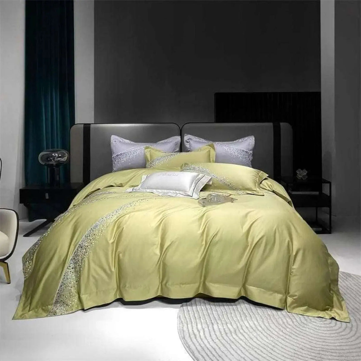 Julia M Home & Kitchen Premium 1200TC Egyptian Cotton Art Design Bedding Set - Julia M LifeStyles