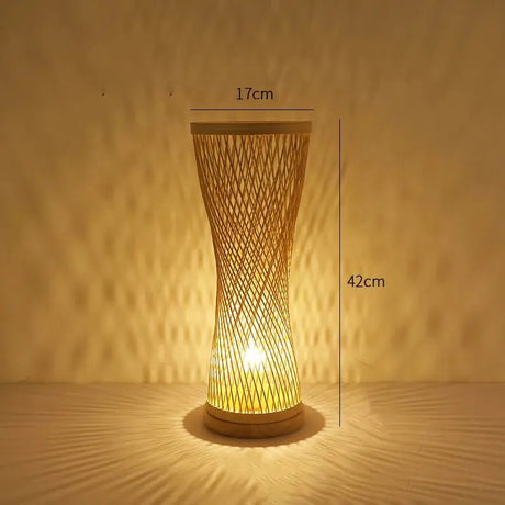 Julia M Lifestyles Modern Hand Knitted Bamboo Table Lamp - Julia M LifeStyles