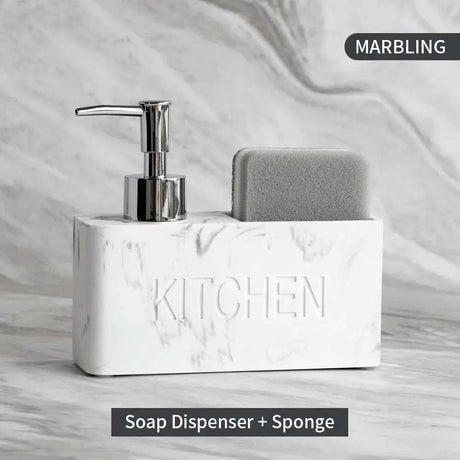 Kitchen Essentials Soap Dispenser and Sponge Storage Set - Julia M LifeStyles