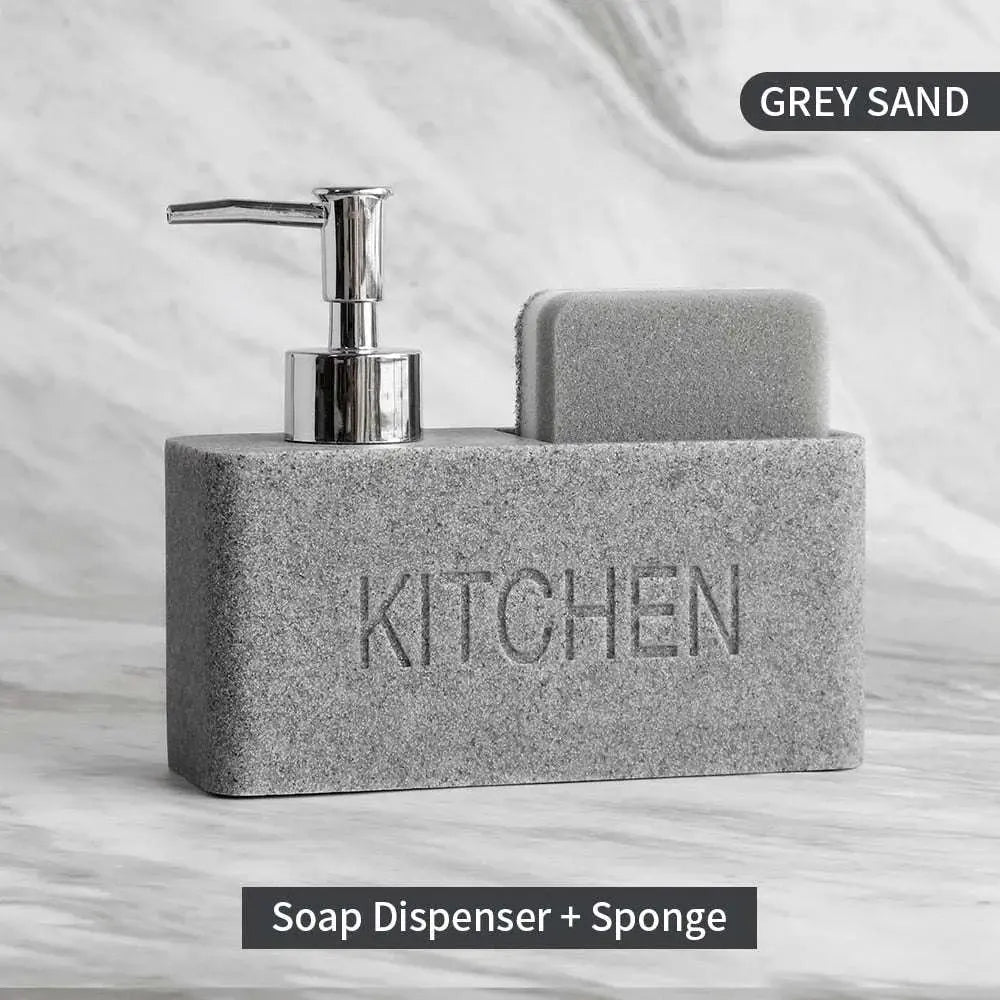 Kitchen Essentials Soap Dispenser and Sponge Storage Set - Julia M LifeStyles