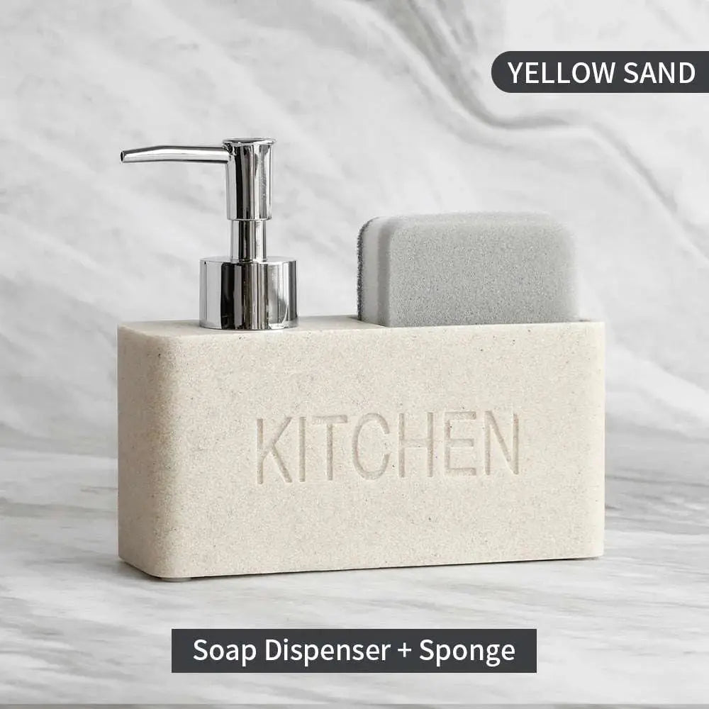 Kitchen Essentials Soap Dispenser and Sponge Storage Set - Julia M LifeStyles
