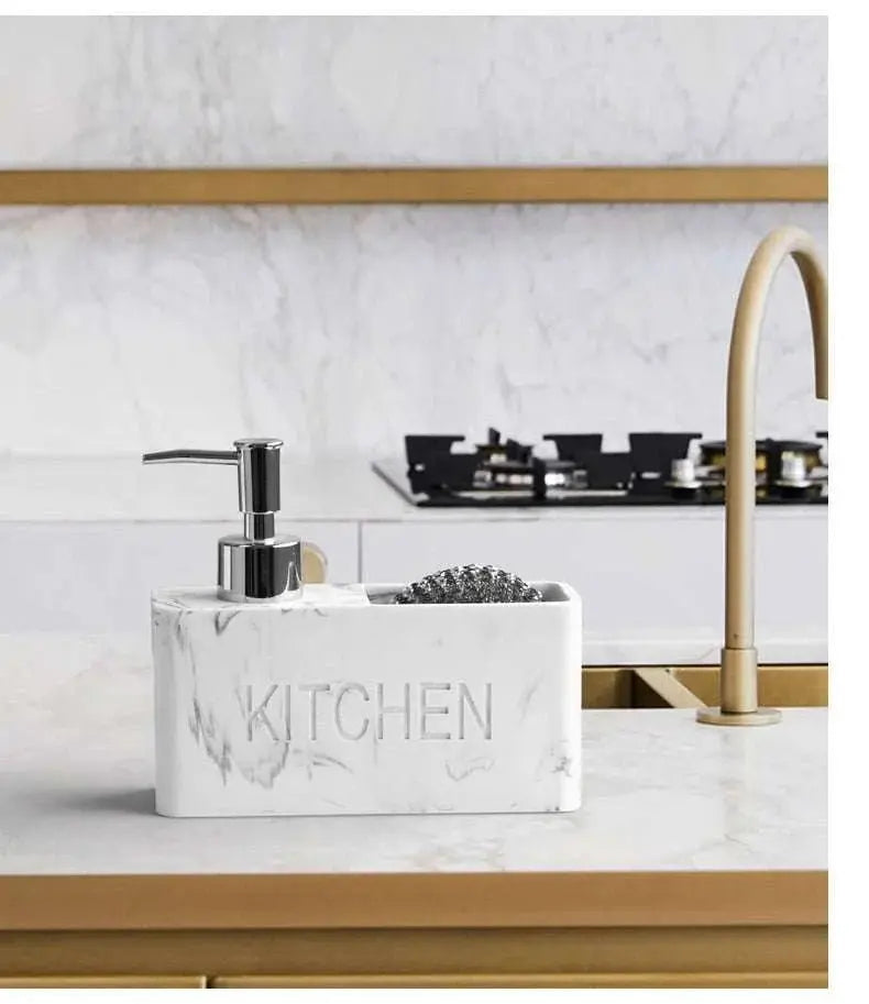Kitchen Essentials Soap Dispenser and Sponge Storage Set - Julia M LifeStyles