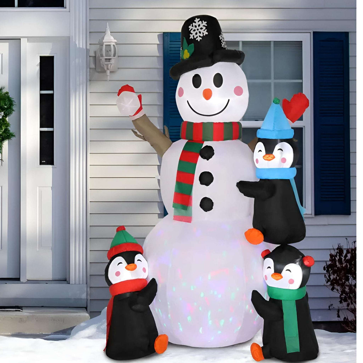 LED Christmas Inflatable Decoration Christmas Inflatable Decoration Toy With LED Lights Julia M Home & Kitchen   