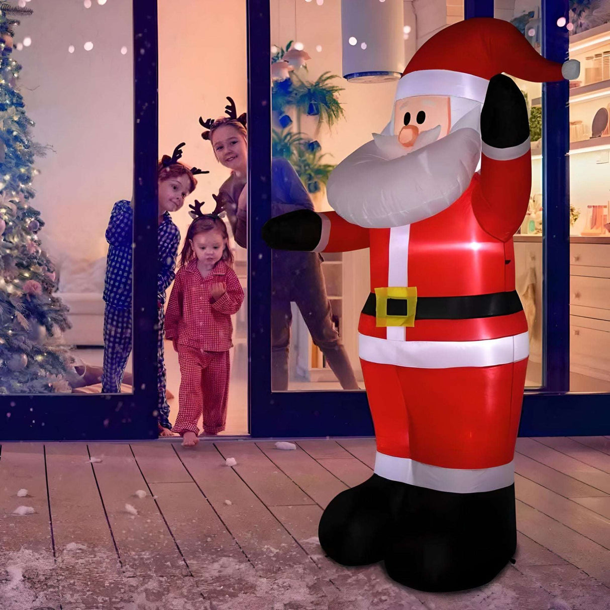 LED Christmas Inflatable Decoration Christmas Inflatable Decoration Toy With LED Lights Julia M Home & Kitchen   