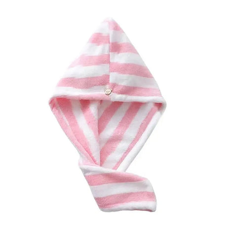 Ladies' Stripe Quick-Dry Hair Towel & Bath Cap - Julia M LifeStyles