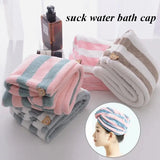 Ladies' Stripe Quick-Dry Hair Towel & Bath Cap - Julia M LifeStyles