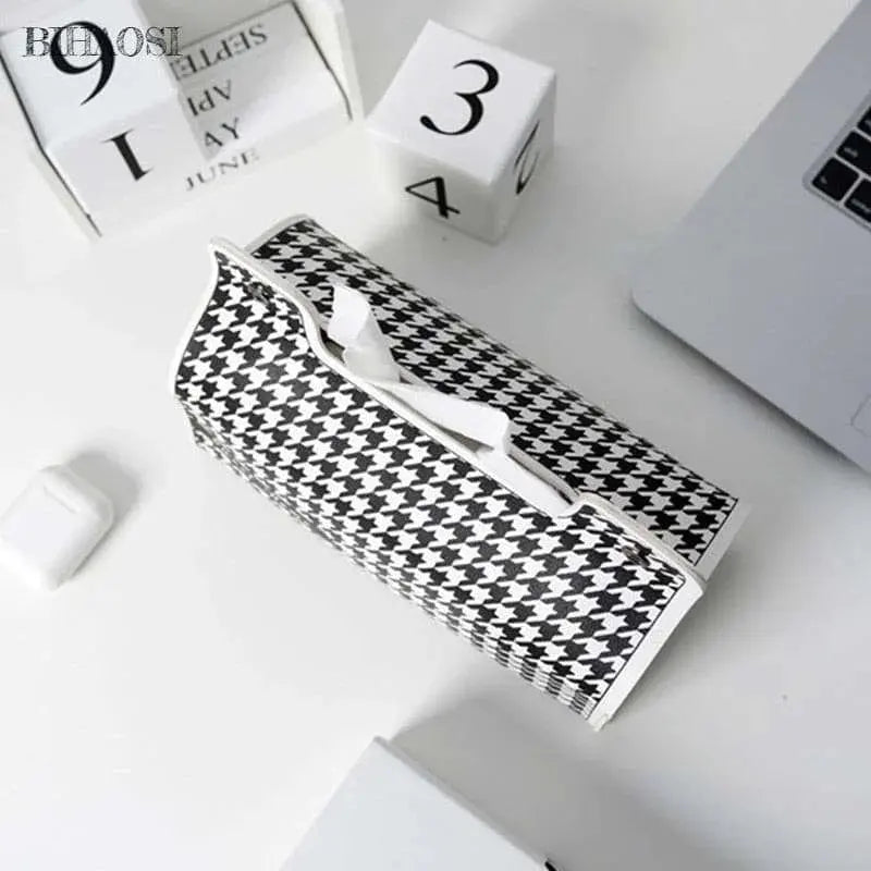 Leather Tissue Canister - Elegant Napkin Dispenser - Julia M LifeStyles