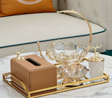 Living Room Good-looking Paper Extraction Box Ornamental Flower Candy Plate Suit Modern Entry Lux Style Dining Table Tissue Storage Box - Julia M LifeStyles