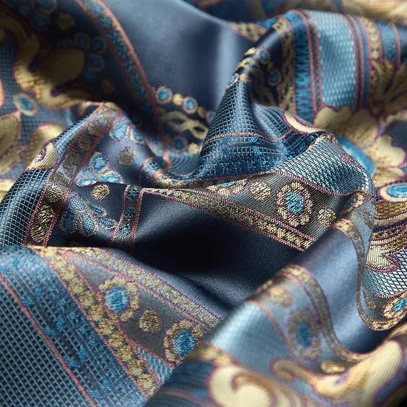 Silk-Like Satin 4-Piece Duvet Cover Set with Double Stitching & Pillowcases - Julia M LifeStyles