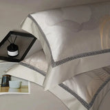 Silk - Like Satin 4 - Piece Duvet Cover Set with Double Stitching & Pillowcases - Julia M LifeStyles