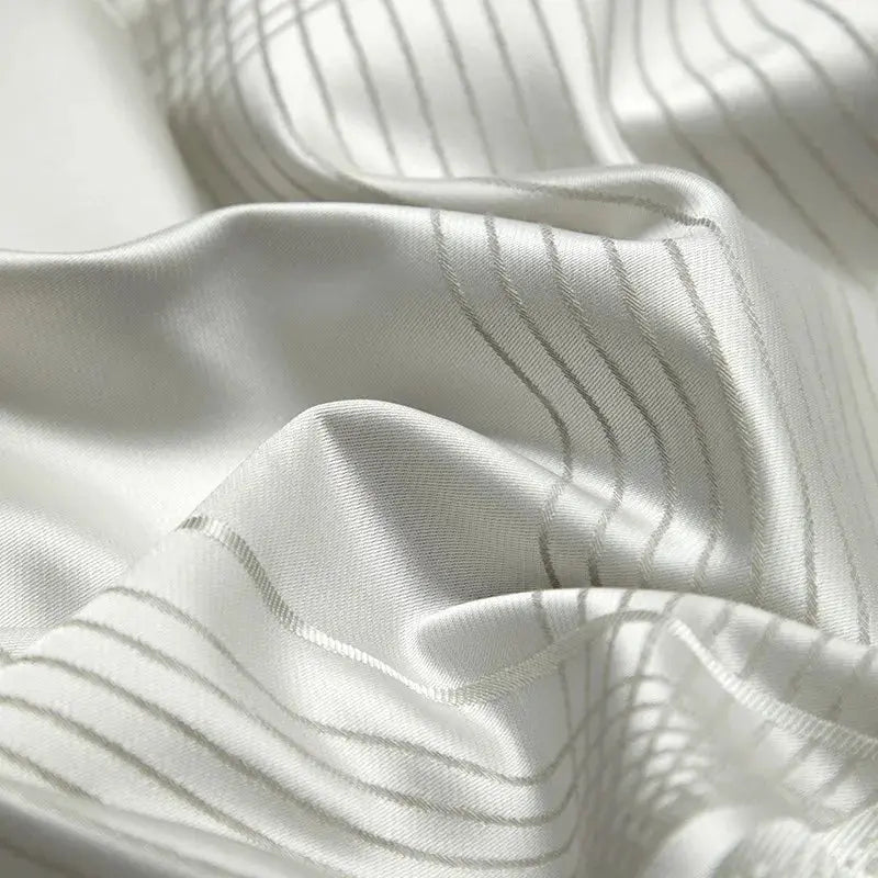 Silk - Like Satin 4 - Piece Duvet Cover Set with Double Stitching & Pillowcases - Julia M LifeStyles