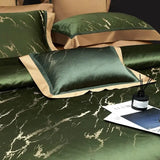 Silk - Like Satin 4 - Piece Duvet Cover Set with Double Stitching & Pillowcases - Julia M LifeStyles