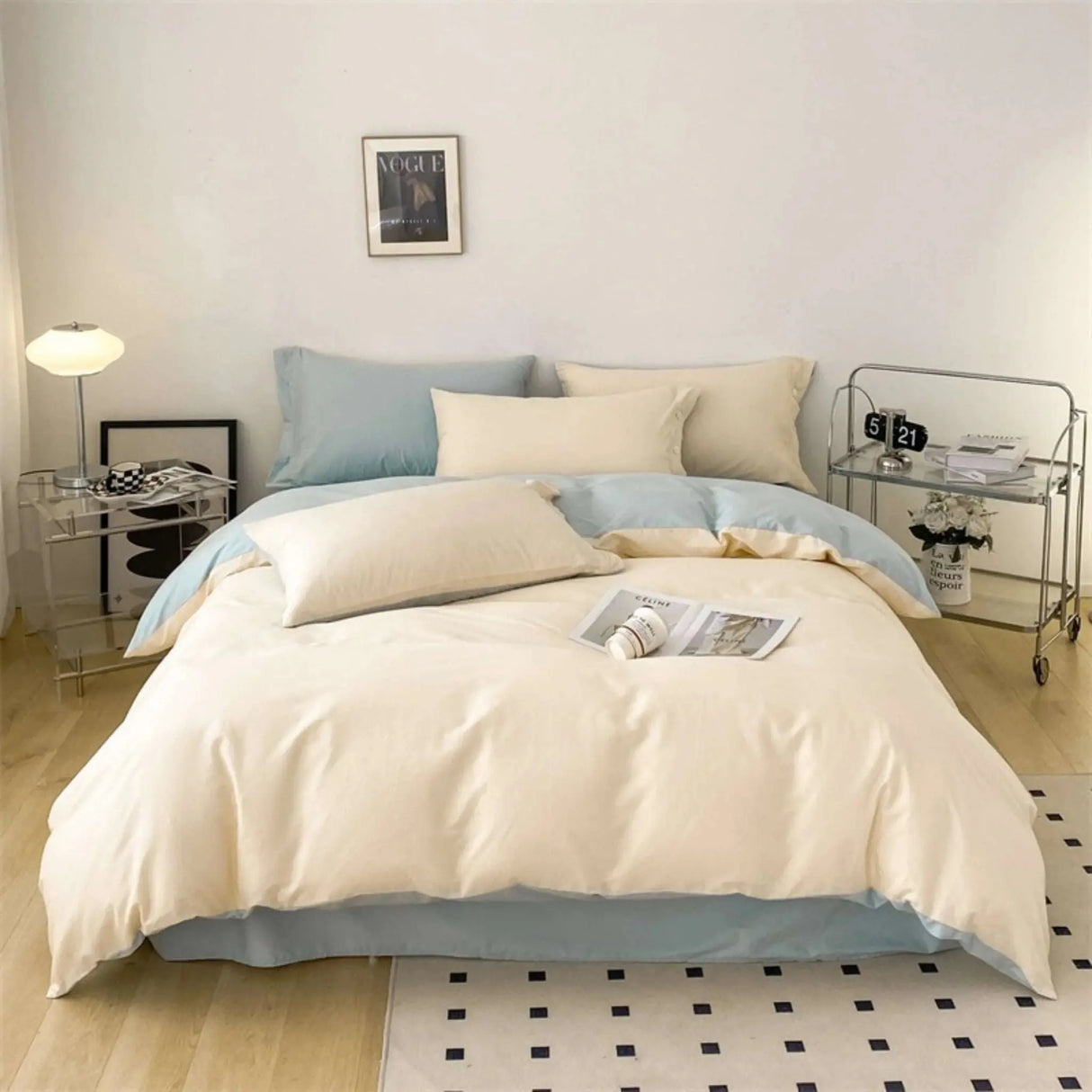 Luxurious Egyptian Cotton Bedding Set - Complete Four Piece Set in Grey - Julia M LifeStyles